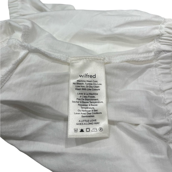 Aritzia Wilfred Adelisa Off-Shoulder White Crop Top | Size Small | NWT - Picture 7 of 8